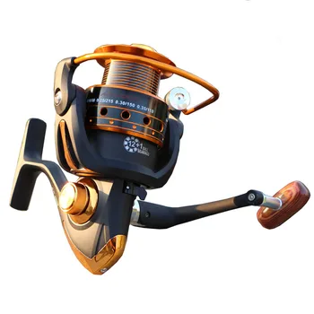 YUBOSHI Naujas AX500-9000 Žvejybos Medinė rankena 12+ 1BB Verpimo Žvejybos Ritės Profesionalus Metalo, Kairėje/Dešinėje Rankoje Žvejybos Ritės Varantys