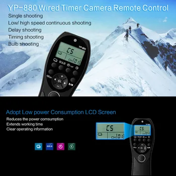 YouPro YP-880 L1 Kamera Laidinį Užrakto Laikmatis Nuotolinis Valdymas LCD Ekranas