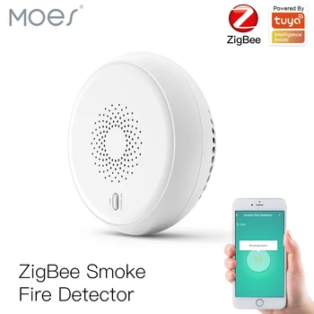 Zigbee Smart Dūmų Gaisro Signalizacijos Jutiklis, Detektorius, Namų Apsaugos Sistema, baterijomis Signalizacija Belaidžio Smart Gyvenimo Tuya App Kontrolės