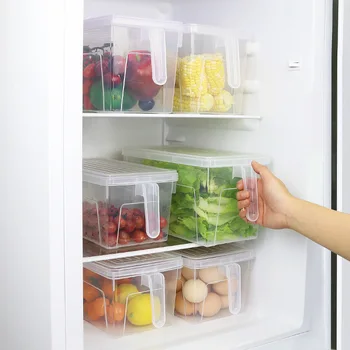 Šaldytuvas Šviežių Plastiko Dėžutė Šviežių Laikyti Lauke Vaisių Ir Augalinio Maisto Apdailos Talpinimo Namų Virtuvės Organizatorius