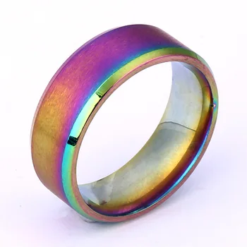 Šepečiu Poveikis Nerūdijančio Plieno Vyrų Žiedas Perdėti Stiliaus Žiedas