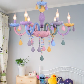 Šiaurės Rainbow Crystal Mielas Chandlier Kūrybiškumą dizaino geriausias pasirinkimas Vaikų Kambarį, Mergaitė Princesė lempos Miegamasis namų dekoro