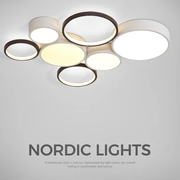 Šiaurės modernios LED lubų šviestuvas kambarį liustra miegamojo lubų lempa, viešbučių apšvietimas, lubų šviesos gamykloje tiesiogiai