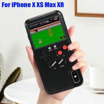 Žaidimas Minkštos TPU Telefono dėklas Skirtas iPhone 11 Pro Max X XS XR 6 7 8 Plus Spalvotas Ekranas 36 Klasikinių Žaidimų Konsolės Silikono Padengti IPXM9