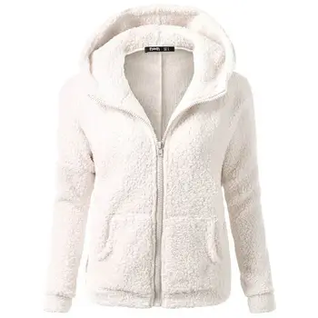 Žiemos paltai moterims hoodies kailio Striukė moteriška palaidinukė 2021 mados kietas užtrauktukas outwear paltas moterims palaidinės hoodies kpop
