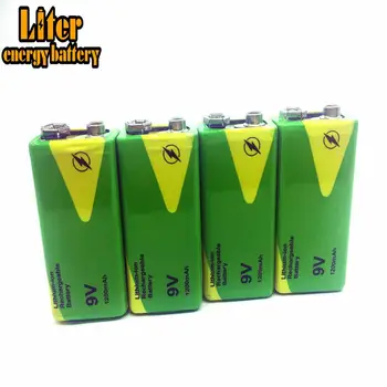 1/2/4x 4.8x2.6x1.7cm Ni-MH Baterija 9V 1200mAh Ilgas Tarnavimo laikas Baterijos Pakeitimas 9 V, 1200mAh, Dūmų Detektoriai Signalizacijos Žaislai baterija