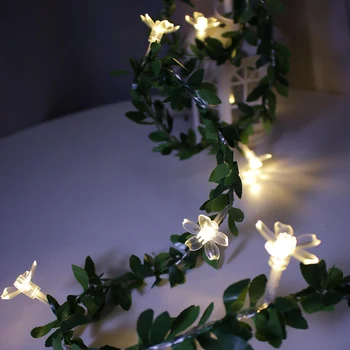 1.5 M/3M/6M Atostogų LED String Šviesos Lauko Kalėdų Vyšnių Žiedų Led Girliandą Lempos Vestuves Sodo Puošmena Šviesos