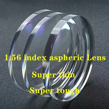 1.56 Indeksas Aukštos Raiškos Akinių Recepto Aspherical Objektyvas Optinis Super-Kietas-Ultra Plonas Spinduliavimo Varža Pora