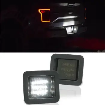 1 Pora Automobilio LED Licenciją Plokštelės Šviesos Didelės Galios, Dūmų, Šviesos, 3014 Lemputė Karoliukai 18SMD Auto Lemputės Asamblėjos-2018 Ford F150