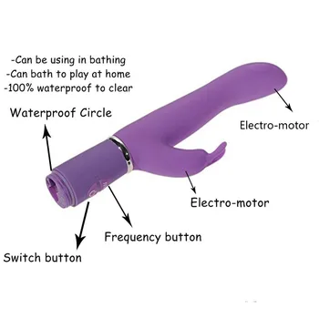 10 Greičio Silikono Rabbit Vibratorius Dviguba vibracija, atspari Vandeniui G Spot Dildo Vibratorius Erotiniai Sekso Žaislai Moterims