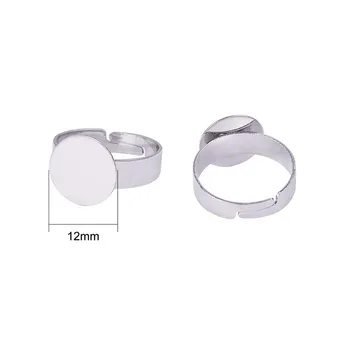 100vnt 18mm Platinum Aukščio Žalvario Tarpiklio Žiedas Bazės Mados žiedai, Juvelyrika Priėmimo , dėklas:12mm apie 3~4.5 mm pločio F80