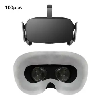 100vnt Vienkartiniai VR Akių Kaukė Kvėpuojantis Grynos Medvilnės Prakaitas Sugeriančios VR Veido Kaukė Oculus Quest/Rift CV1/Rift S/HTC Pro Vive