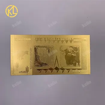 10VNT/daug Zimbabvė 100 Trilijonų Aukso Dolerių Gryno Aukso 999999 Pinigų Valiutos Vekselis Kolekcija