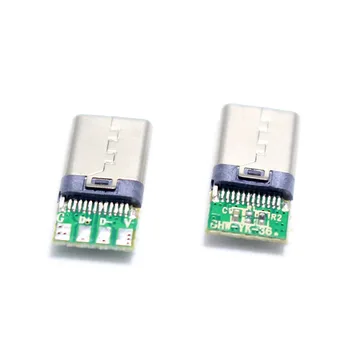 10set OTG USB-3.1 Suvirinimo Male jack Kištukas USB 3.1 Type C Jungtis su PCB Lenta Kištukų 4 in 1 