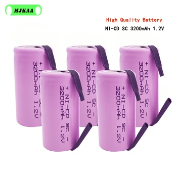 13PCS SC 1.2 V 3200MAH Įkrovimo Baterija (akumuliatorius skaičius 4/5 SC Sub C Ni-cd Ląstelių su Elektriniu Gręžtuvu Atsuktuvas Medicinos Įranga