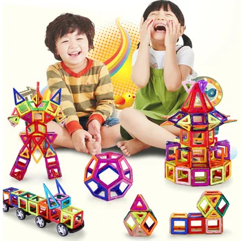 16-64PCS Magnetiniai Blokai Mini Dydis Magnetinė Dizaineris Statybos Nustatyti Modelį ir Švietimo Žaislai Vaikams Dovanų