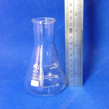 1PC Erlenmejerio Borosilikatinio Stiklo Kolba, Siauru Kaklu, Kūgio formos Trikampio Kolbą Laboratorinės Cheminės Įrangos 50 Ml-1000ml