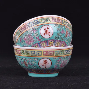 1PCS Jingdezhen Keramikos, Porceliano Dubuo Vertus Dažytos Pastelinių Indai Namų Stalo Ryžių Sriuba Dubenys Meno Kolekcija Dovanos