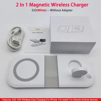 2 In 1, Sulankstomas Belaidis Kroviklis Magnetinio Charging Dock For iPhone 12 Pro Max Mini Apple iWatch Belaidžio Indukcijos Įkrovikliai