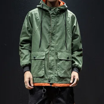 2018 Kontrasto spalvų kailio viršutiniai drabužiai mens drabužių streetwear vyriška striukė vyrams high street hoodies hip-hop striukės mados drabužiai