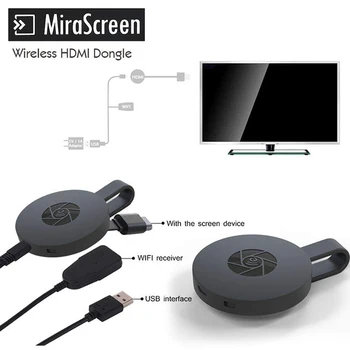 2019 MiraScreen G2 Tv Stick Wireless Dongle Tv Stick 2.4 GHz 1080P HD Chorme mesti Paramos HDMI Miracast 