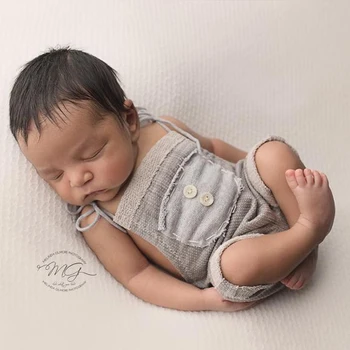 2019 Naujas Dvynys Berniukas Mergaičių Naujagimių Fotografijos Rekvizitai Balta Nėrinių Apdaila Kombinezonai Fotosesiją Studijoje Priedai Kūdikių Kelnės