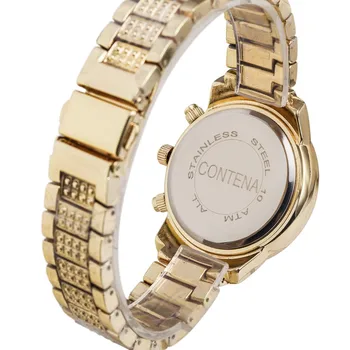 2020 Aukso Žiūrėti Moterų, Prabangos Prekės ženklo Naujų Ženevos Ponios Kvarcas-Žiūrėti Dovanas Mergina Visą Nerūdijančio Plieno kalnų krištolas rankiniai laikrodžiai