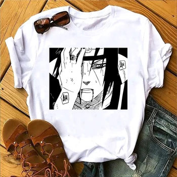 2020 Naruto Akatsuki Balti Marškinėliai Vyrams Homme Anime Marškinėliai Streetwear Harajuku Mados O-Kaklo Vyrai T-shirt
