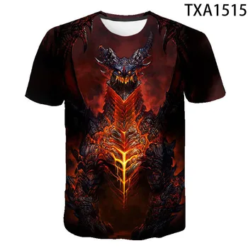 2020 Naujas Vasaros Warcraft Atsitiktinis 3D marškinėliai Vyrams, Moterims, Vaikams, Mados Streetwear Berniukas Mergaitė Vaikai Atspausdintas T-shirt Kietas Viršūnes Tee