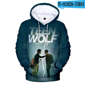 2020 Teen Wolf Derek Hale Hoodies Vyrų Palaidinės Aukštos Kokybės Megztinis Rudenį, Žiemą Teen Wolf Mens Sportinę Hip-Hop 3D Full