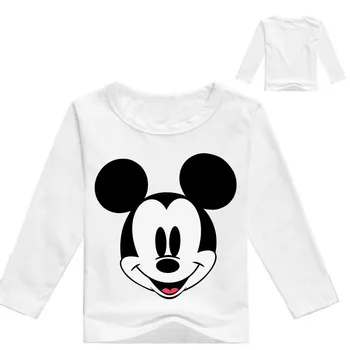 2020 Vaikams, Cartoon Mickey Spausdinti Marškinėliai Kūdikių Berniukų Drabužius Mergina Long Sleeve T-Shirt Vaikų Pavasario Nova Viršūnes Tees Kostiumas Drabužiai