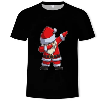 2020 m. Europos ir Amerikos mados šilčiausias Kalėdų remti individualų, vyriški T-shirt 3D skaitmeninis spausdinimas trumpas rankovės gamyklos d