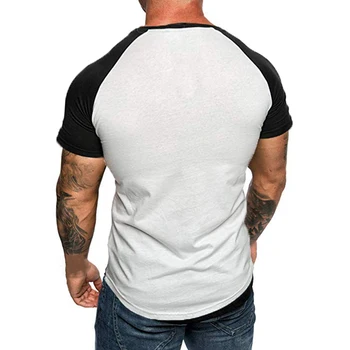 2020 metų Vasaros Prekės Rūbai vyriški trumpomis Rankovėmis Apvalios Kaklo marškinėliai Atsitiktinis Beisbolo Marškinėlius Vyrų Slim Tee Viršūnes Streetwear Plius Dydis