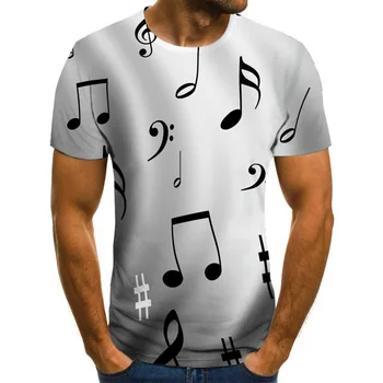 2020 metų Vasaros vyriški Sportiniai marškinėliai Muzikos trumpomis rankovėmis T-shirt Pažymi, fitneso T-shirt