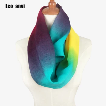 2020 moteriški šalikai moterų gradientas šalikas modelis plonomis šifono foulard šilko rainbow ring šalikas Infinity vasaros bandana hijab