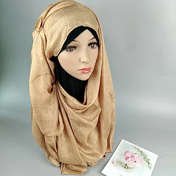2020 Šilko Vingiuoti Hijab Moterų Musulmonų Šifono Hijab Šalikas Ilgai Galvos Skara Moterų Foulard Hijab Pashmina Skara Skara Sjaal