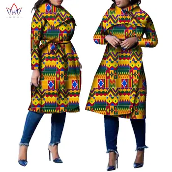 2021 Afrikos Kailis Tradicinių Mados Moterų Outwear Plius Dydis Afrikos heidi bazin Riche Dashiki Turn-žemyn Apykaklės neperšlampamo apsiausto WY2261