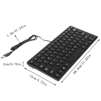2021 Naujas Laidinė Klaviatūra Slim Mini Multimedijos USB Laidinio Išorės Klaviatūra Notebook Nešiojamas kompiuteris, PC Kompiuteris