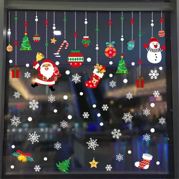 2021 Naujųjų Metų 1pc Kalėdų Langą Statinio Lipdukai 50x70cm Kalėdų Dekoracijas Namų Puošybos Kalėdos 