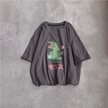 2021 Vasaros Kawaii Dinozaurų Spausdinti vyriški T-Shirt Harajuku Cool Tendencija Atsitiktinis Unisex Visas Rungtynes, Drabužių Hip-Hop Harajuku Streetwear