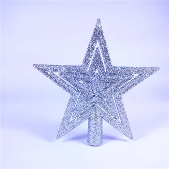 20cm Plastiko Kalėdų Eglutė Topper Star Happy Christmas Treetop Festivalis Dekoracija Namuose Naujųjų Metų Namas Stalo Dekoro Topper