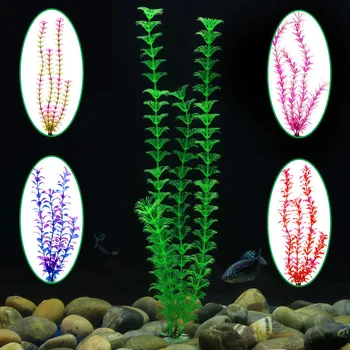 2vnt Didelis Vandens Žuvų Bakas Kraštovaizdžio Akvariumo Dekoras Kelis Spalvos Dirbtinės Plastikinės Vandens Žolės Piktžolių Augalų Ornamentais