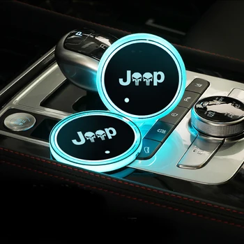 2vnt LED automobilių reikmenys atmosfera vandens miestelyje šviesos JEEP Grand Cherokee Vadas Renegade Wrangler Kompasas 