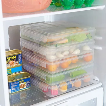 3 Tinklus Maisto Saugojimo Konteineris Šaldytuvas Šviežių Laikyti Lauke Vaisių, Daržovių Microwaveable Virtuvės Šaldytuvo Laikymas Organizatorius