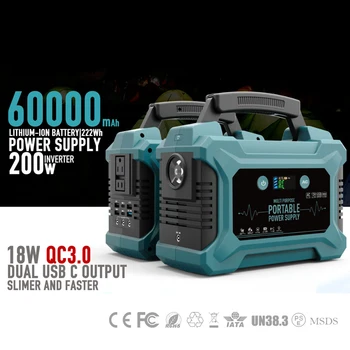 300W Nešiojamų Generatorius Įkraunama Ličio Baterijos, Saulės Generatorius CPAP Atsarginės Kempingas Pagalbos