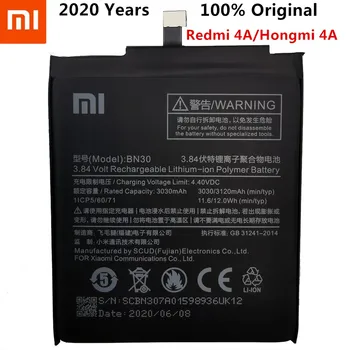 3120mAh Nauji aukštos kokybės BN30 baterija Xiaomi Redmi 4A raudonų ryžių 4a mobiliųjų telefonų sandėlyje
