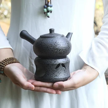320ml Naujas Japonų Stilius Derliaus Rupi Keramikos Kung Fu Arbatos Rinkinys Žvakė Kaitinimo Arbatinukas Užvirinti Virdulys arbatinukas Arbatos gamintojas Šilčiau Viryklė