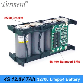 32700 Lifepo4 Baterija 4S1P 12.8 V 7Ah su 4S 40A Balansas BMS 12V Saulės baterijomis Nepertraukiamo Maitinimo šaltinis 12V Turmera