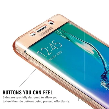 360 Gelio Soft Case For Samsung Galaxy A10 A20 A30 A40 A50 A60 Atveju M10 M20 M30 Atveju TPU viso kūno Padengti A6 A8 + J4 J6 J8 A750 A9