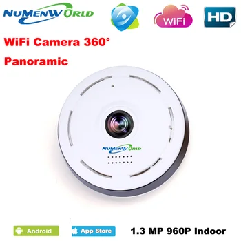 360 Laipsnių smart panoramin IPC Belaidžių IP Fisheye Parama kamerų Dviejų krypčių Garso P2P 960P HD kameros wifi